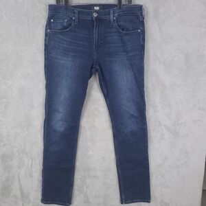 Paige Federal Jeans Mens 32x32 Blue Dark Wash Slim Straight Stretch Denim Pants